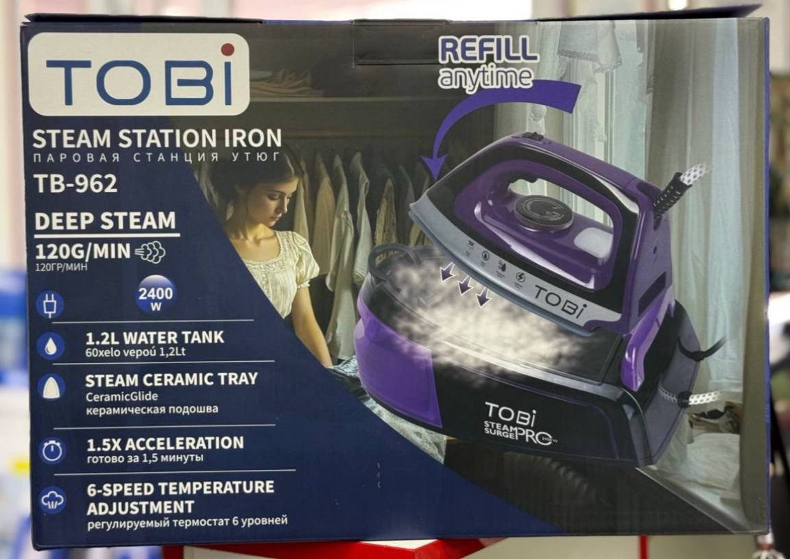 Утюг TOBI TB-962 фиолетовый, черный