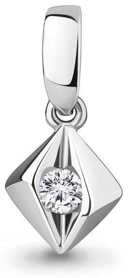 Подвеска AQUAMARINE 679614E вес 1.13 г серебро, фианит