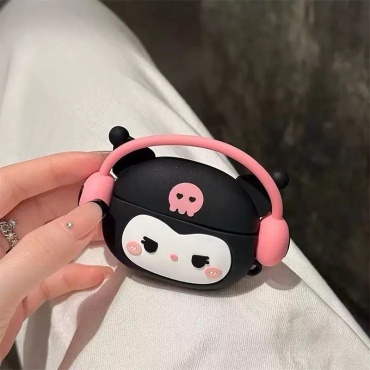 Чехол для Apple AirPods 4 черный, розовый