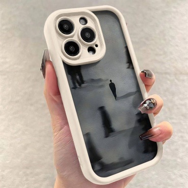 Чехол для Apple iPhone 14 Pro Max черно-белый