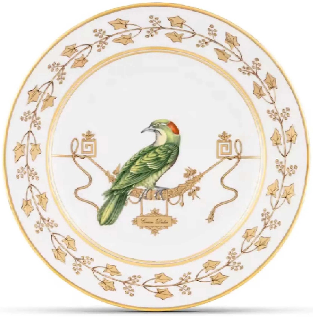 Обеденная тарелка Ginori 1735 Volière 30.5 см, 1 шт, фарфор