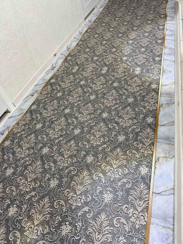Ковровая дорожка безворсовая, бамбук, полиэстер, синтетика, фетр, ПВХ, 80 см x 9 м