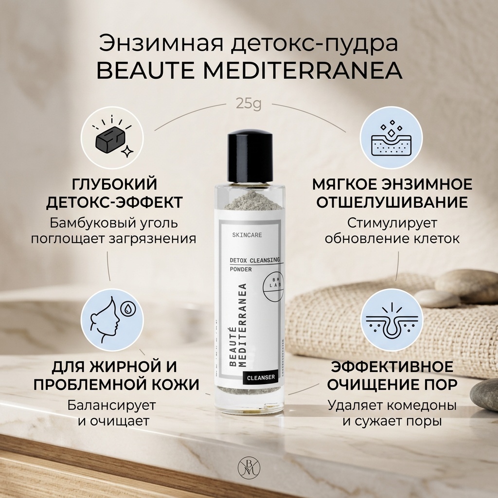 BEAUTE MEDITERRANEA Detox энзимная пудра 25 г