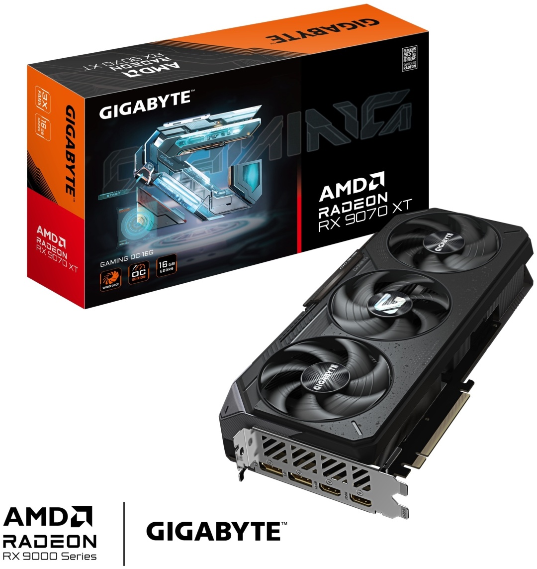 Видеокарта GIGABYTE Radeon RX 9070 XT GAMING OC 16 Гб
