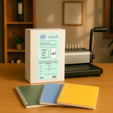 Пружина Print & Paper Hub пластиковые для переплета 12 мм, сшивания до 80 листов, 100 шт, белый