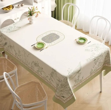 Скатерть DANL 150x90 см, лен, хлопок, 1 шт