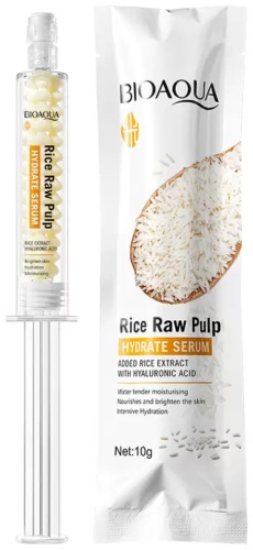 Bioaqua сыворотка Рисовая сыворотка Rice raw Pulp для лица, для области вокруг глаз, для зоны декольте 10 г