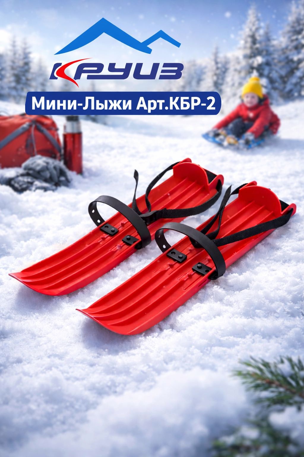 Круиз Мини-Лыжи КБР-2, 44.5 см красный
