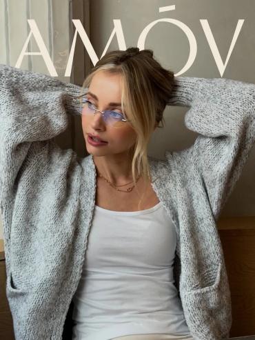 AMOV солнцезащитные очки нестандартные однотонные