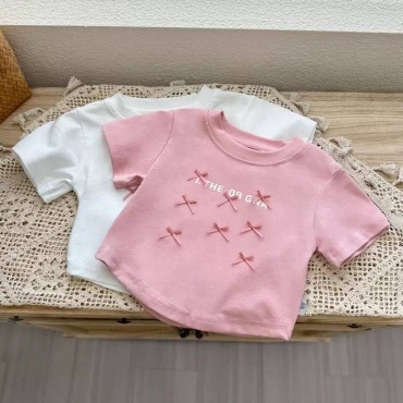 Футболка Murat Baby розовые бантики розовый