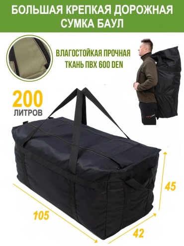 Сумка полиэстер черный 1 л
