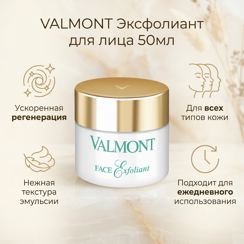 Valmont эмульсия Эксфолиант для лица мягкий 50мл для лица 50 мл