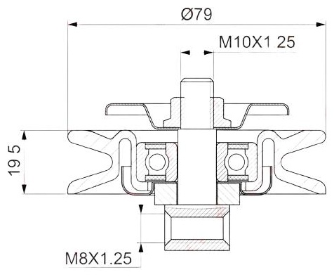 LYNXauto ролик натяжной PB5048