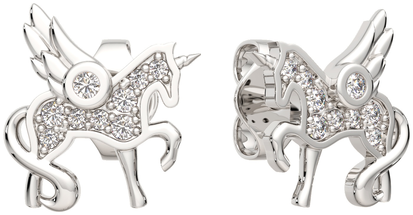 Пусеты Lucente Silver ZO-0310628 вес 1.1 г серебро, фианит