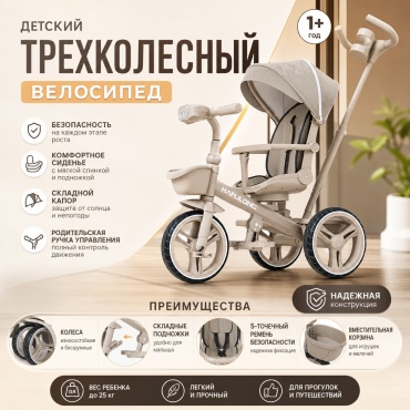 Коляска универсальная 3 в 1 261336275, бежевый