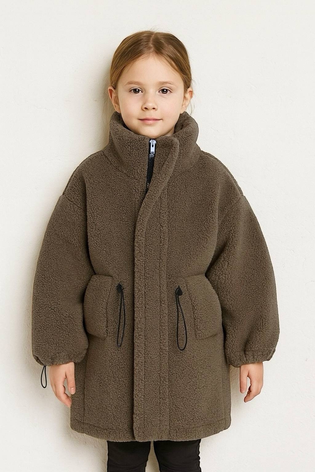 Пальто Fashion kids темно-бежевый