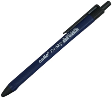 Ручка шариковая Cello Tri-Skip 1 шт, 7 мм, цвет чернил черный