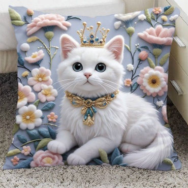 Подушка декоративная прИНцЕССА 45x45 см, Королевский котенок
