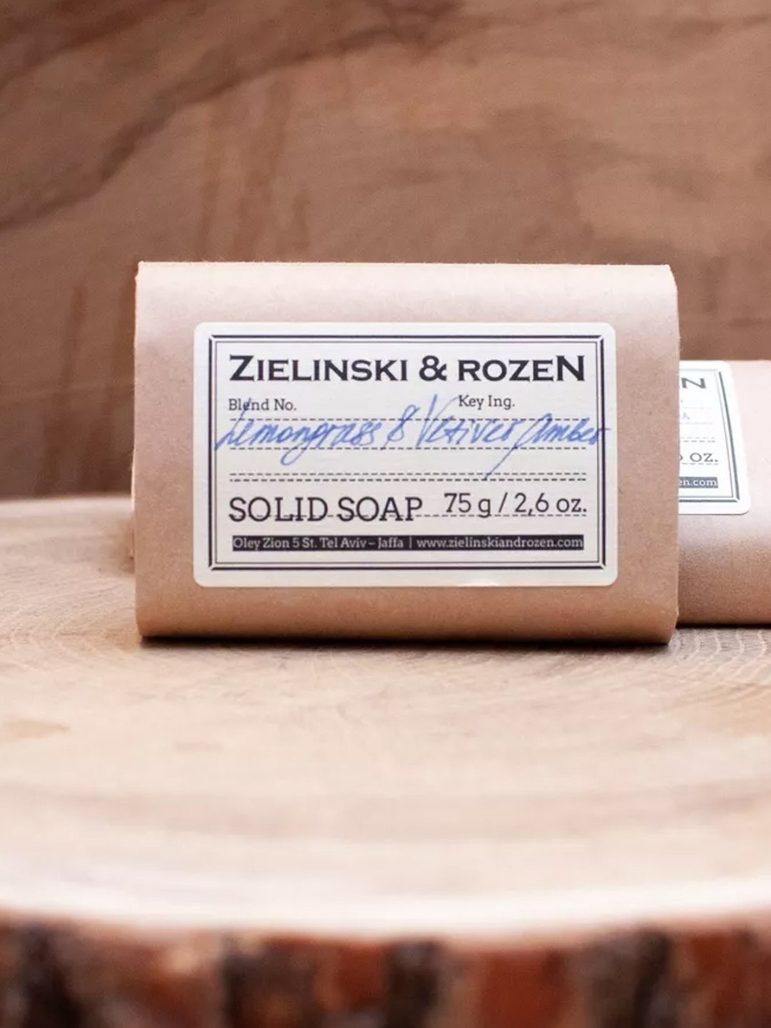 Кусковое мыло туалетное Zielinski & Rozen Solid Soap мыло твердое, Lemongrass & Vetiver, Amber 1 шт