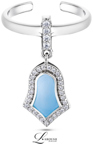 Laroush Jewelry MO60434-0003 размер регулируемый вес 3 г серебро, циркон, перламутр