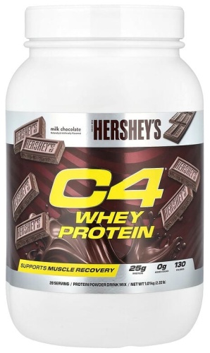 C4 C4 Whey Protein, молочный шоколад Hershey's, 1,01 кг (2,22 фунта) молочный шоколад 1010 г