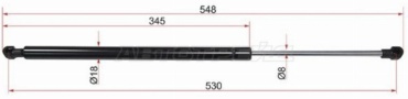 SAT ST-51248402405 упор крышки багажника для BMW X-Series X5 1999-2006 черный