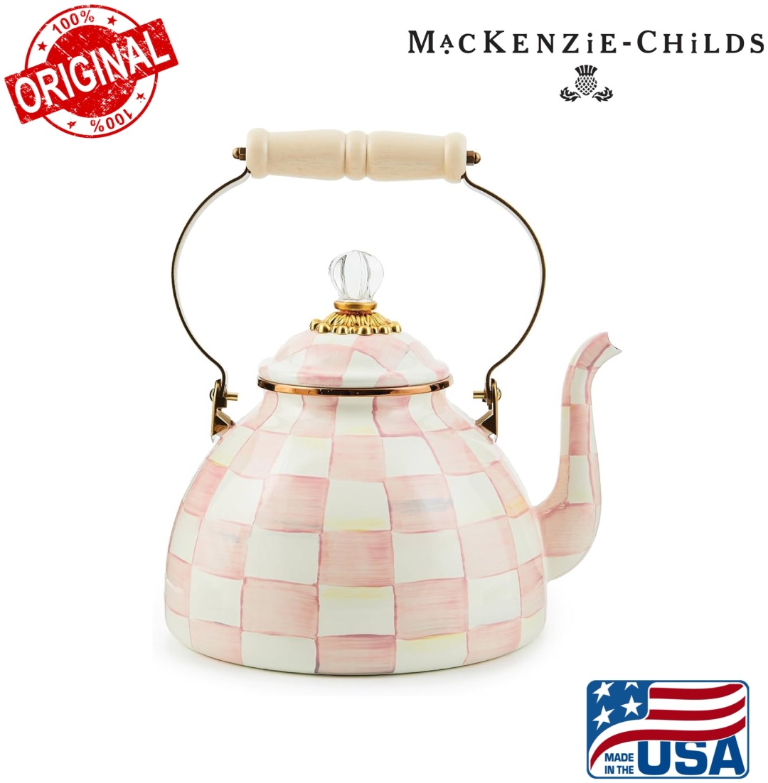 MACKENZIE-CHILDS чайник Rosy Check 3 л, эмалированная сталь