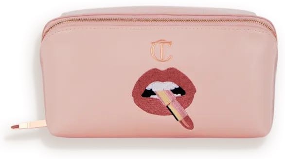Charlotte Tilbury косметичка полиэстер розовый 10.5X19 см