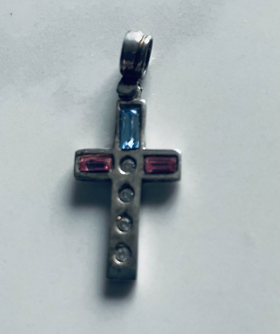Крестик HandMade 0042 вес 4.6 г серебро, фианит