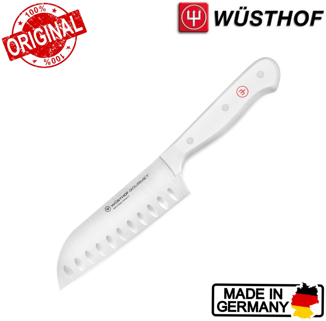 Универсальный WUSTHOF Hollow Edge Santoku 13 см, лезвие: углеродистая сталь 1 шт