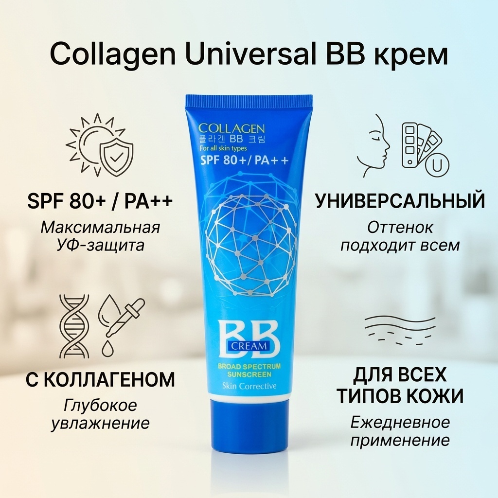 Collagen Broad Spectrum SPF80 BB крем Universal 80 мл