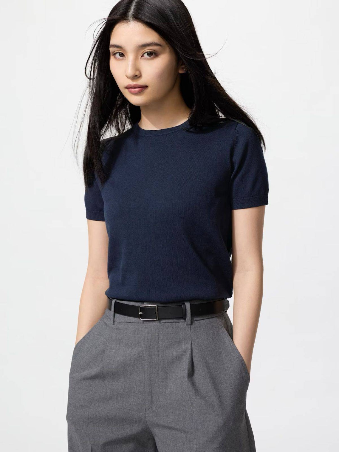 Свитер Uniqlo темно-синий