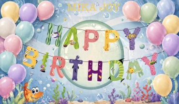Набор воздушных шаров MIKA JOY Водный мир растяжка шары 20 шт, мультиколор