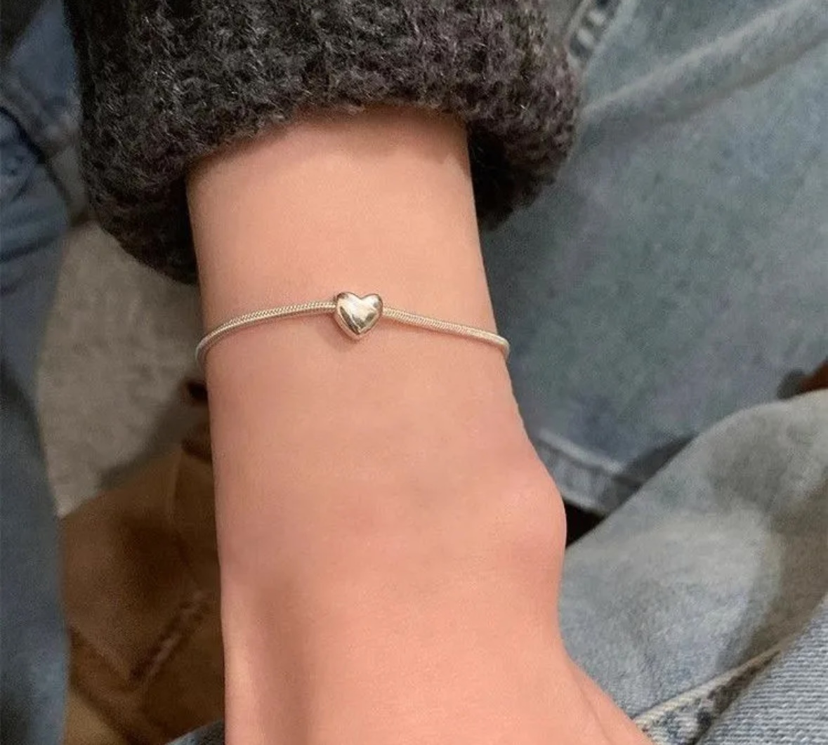 Браслет ACCESSORIZE 1717 длина 20 см, вес 5.5 г серебро, плетение снейк