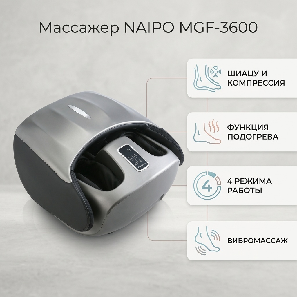 Массажер NAIPO MGF-3600 ручной шиацу