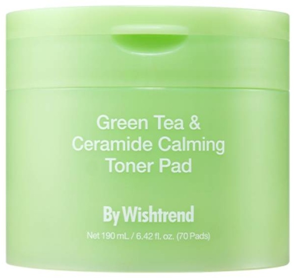 By Wishtrend тонер-пэды Green Tea & Ceramide Calming Toner Pad 190mL/70 шт 190 мл