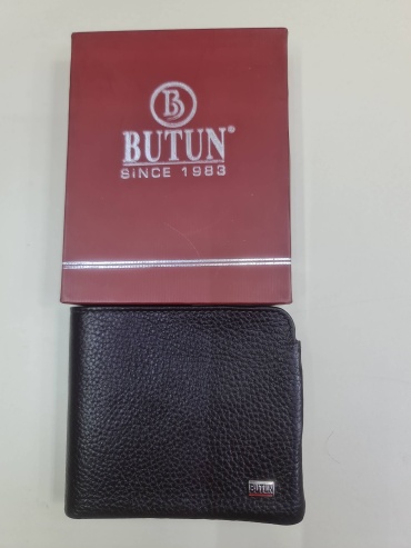 Портмоне BUTUN натуральная кожа черный, коричневый
