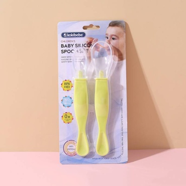 Набор столовых приборов Kokibebe 674869831 , силикон, желтый