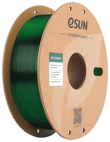 ESUN PETG 1.75 мм 1 кг зеленый прозрачный