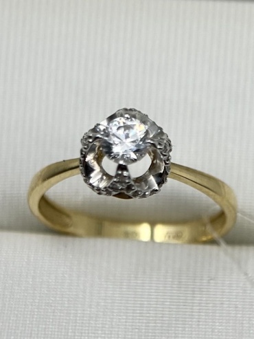 Золото Москвы 1852дос размер 16 вес 1.52 г золото, фианит Swarovski