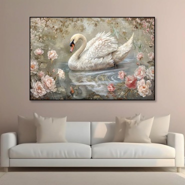 DAKSPIC картина Белый лебеть 90x60 см