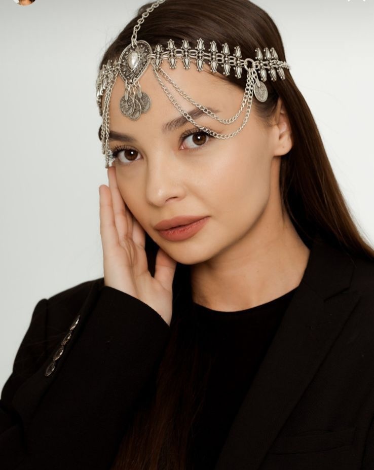 Тика на голову TOMIRIS COLLECTION бижутерный сплав, нержавеющая сталь, без вставок