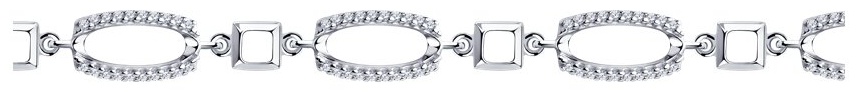 Diamant V74693 длина 19 см, вес 5.57 г серебро, плетение отсутствует