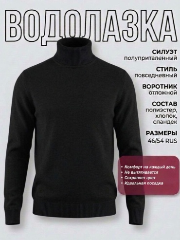 Водолазка черный