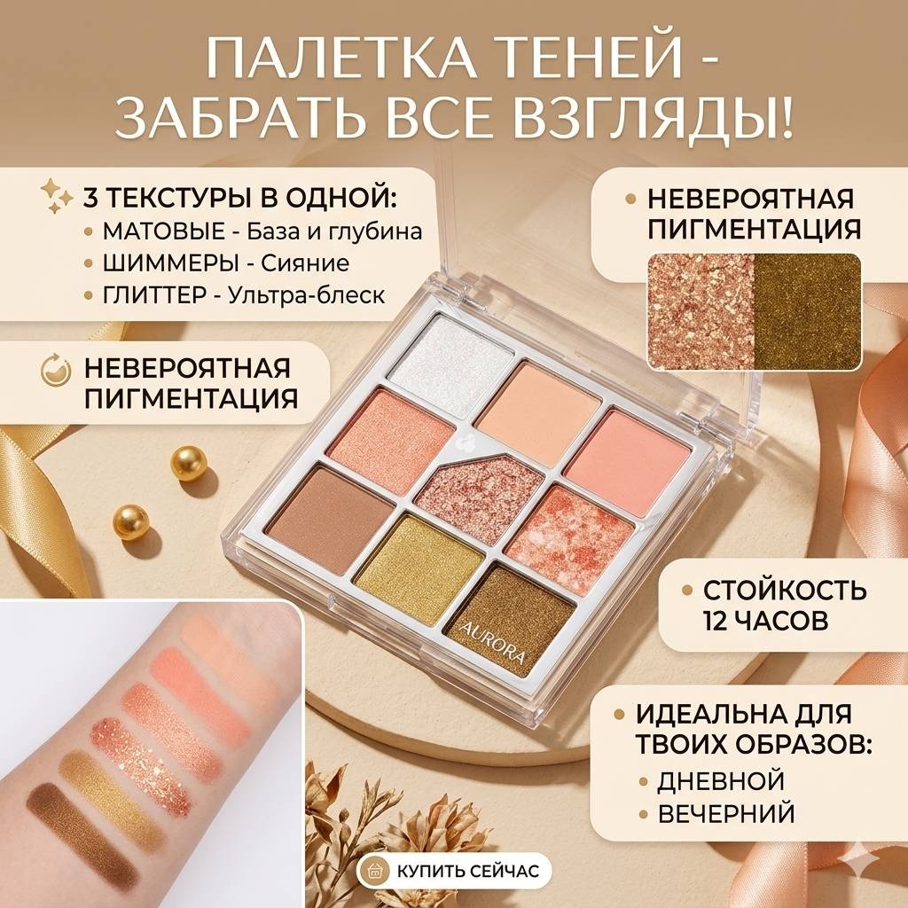 Unleashia тени прессованные Палетка теней для век с глиттерами Unleashia Glitterpedia Eye Palette N6 All of Citrus 6