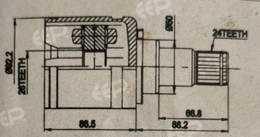 Bik шрус внутренний T0-546