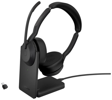 Наушники Jabra Evolve2 55 Link380c MS Stereo Stand черный
