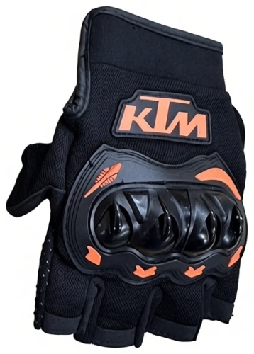 KTM Half Finger черный, оранжевый 2XL
