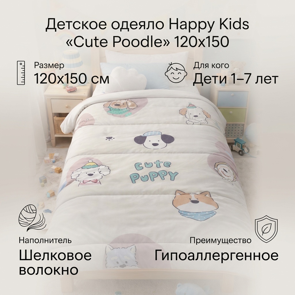 Одеяло Kids 1-7 120x150 всесезонное