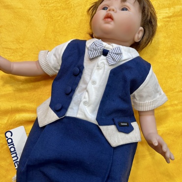 Комбинезон Caramell синий, белый